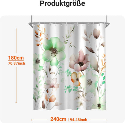 Duschvorhang Blumen Zeichnen