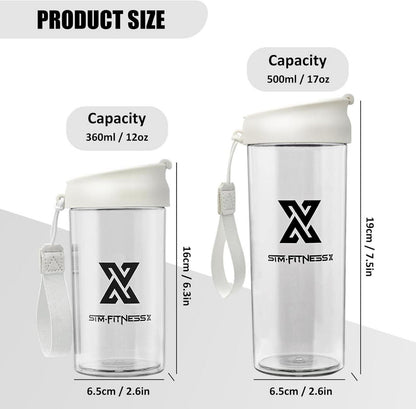 Protein Shaker 500ml Weiß Multifunktionaler Sport Bottle