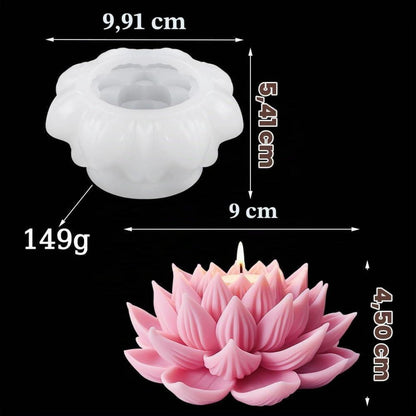 3D Lotusblume Silikonform für Duftkerzen & Epoxidharz
