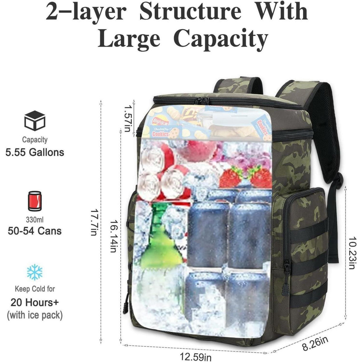 Kühlrucksack 30L – Wasserdicht & Erweiterbar für Picknick, Camping