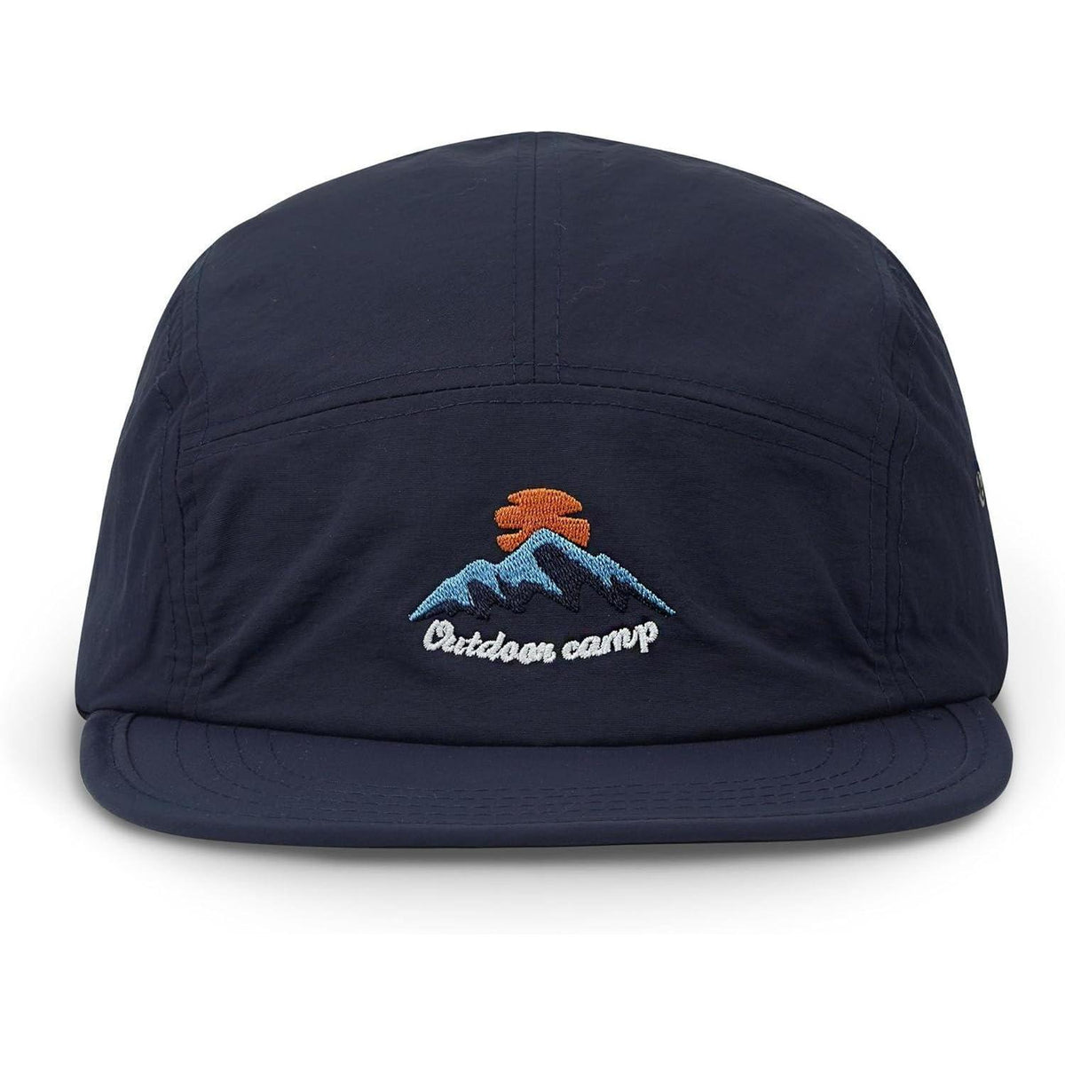 Schnelltrocknende 5-Panel Cap – Blaue Flat Brim Baseball Kappe