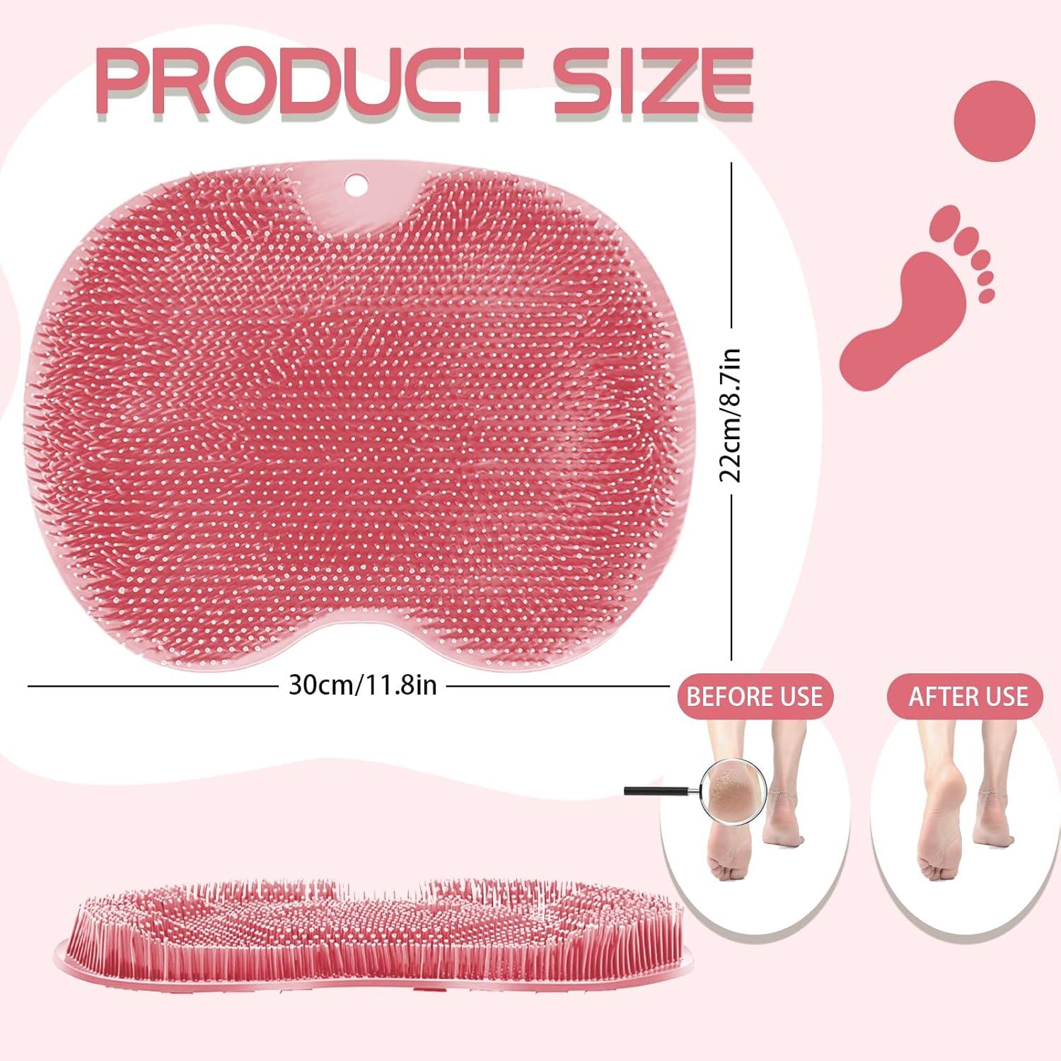 Silikon Matte Fußbürste Massage Pad Rutschfest Pink