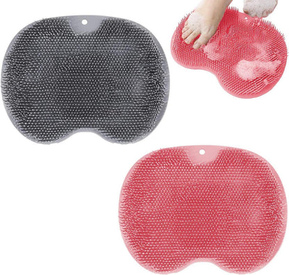 Silikon Fußbürste Matte, Dusche Fußmassage Pad mit Saugnäpfen