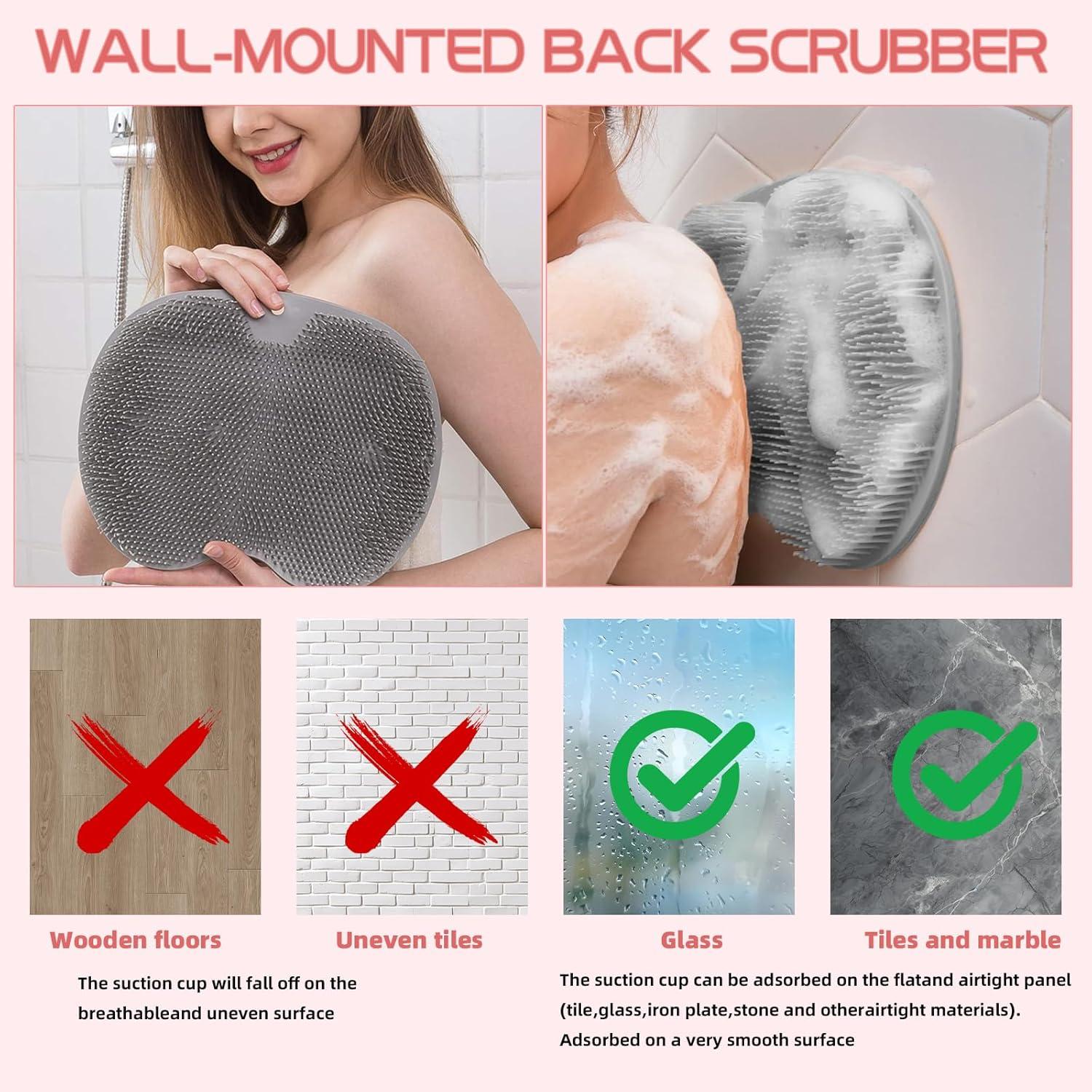 2er Set Silikon Fußmatte Fußmassage Pad mit Saugnäpfen