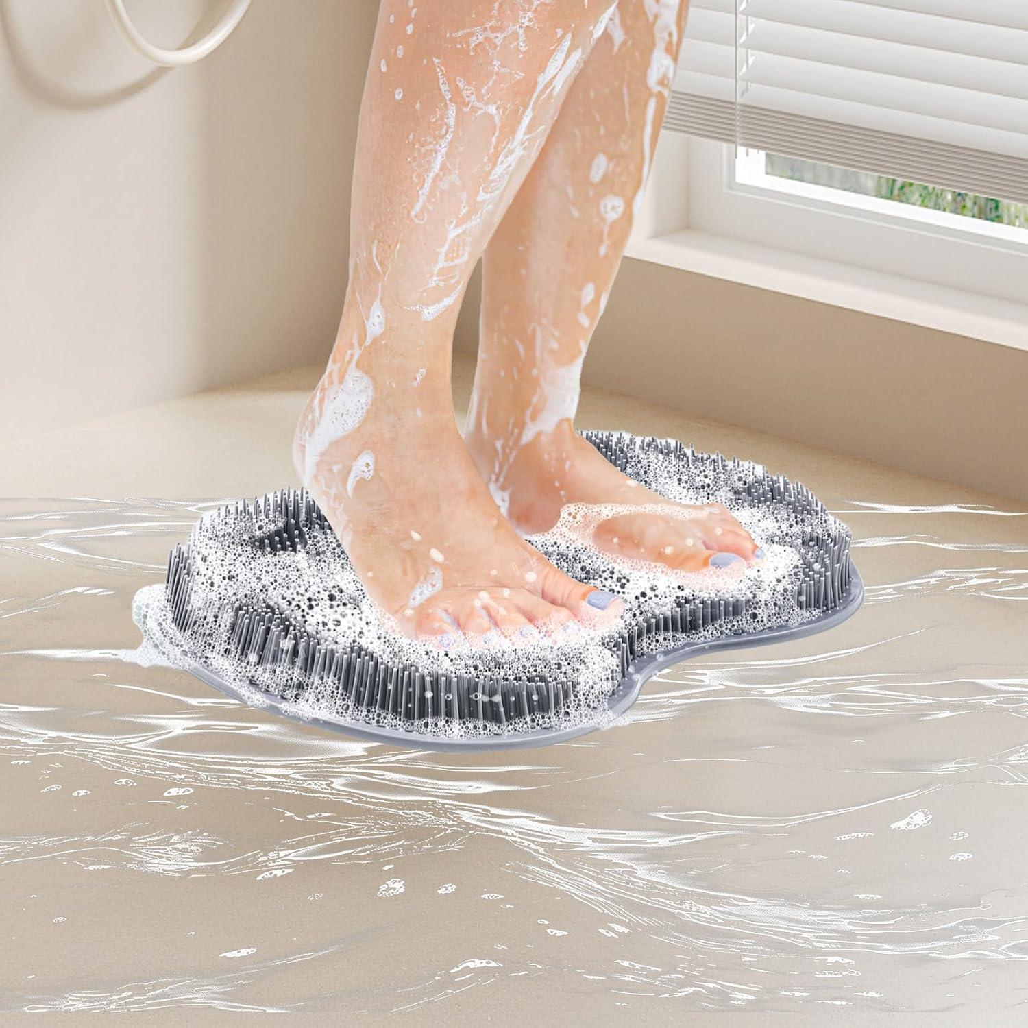 Silikon Fußmassage Matte 2er Pack Badematte Rutschfest Pad Fußwäscher