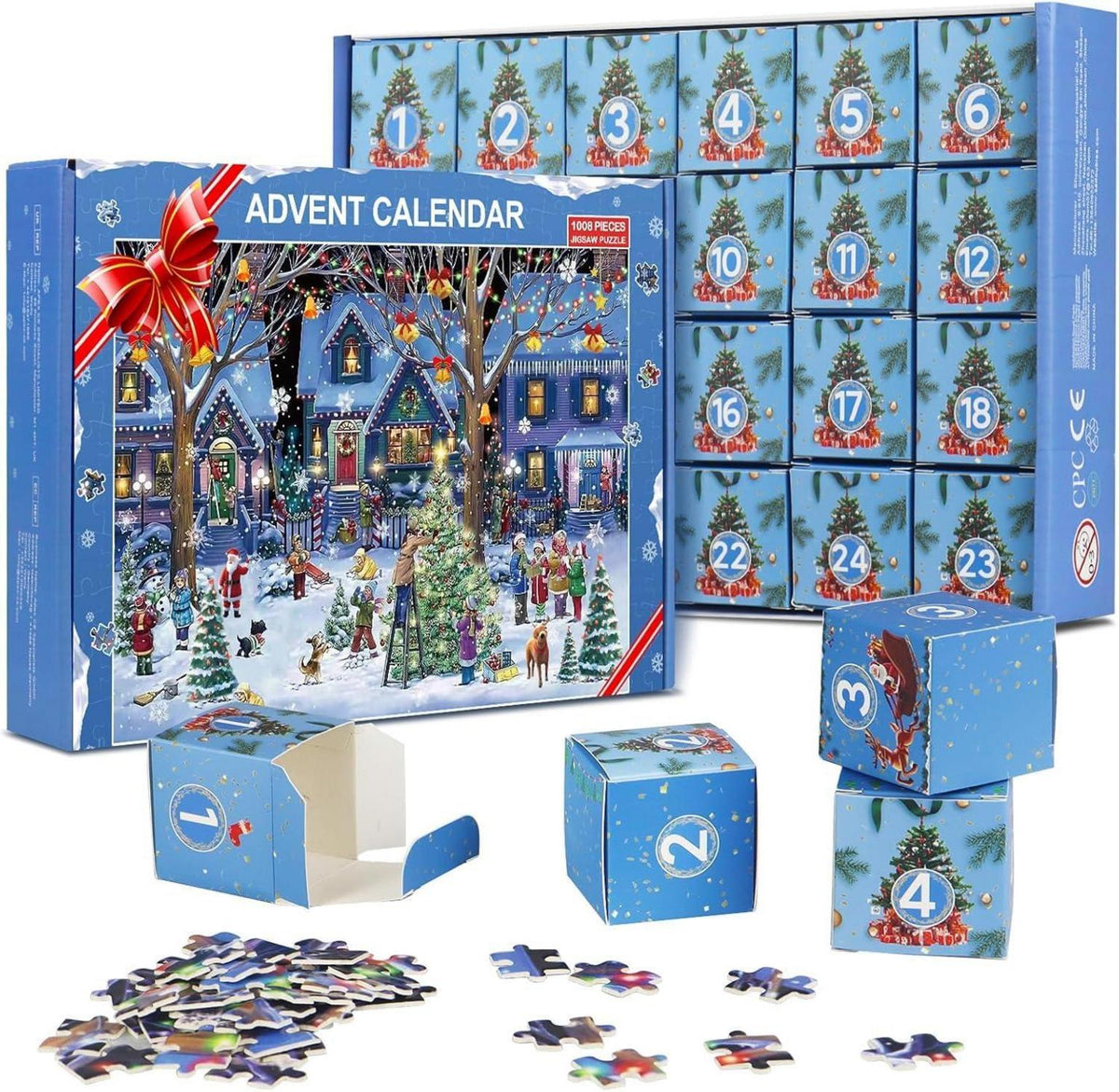 Adventskalender Puzzle 1008 Teile Weihnachtsbeifall 50x70 cm