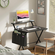 Klapptisch 60 cm Weiß mit Regal und Aufbewahrungstasche