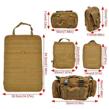 Taktischer Auto-Sitz Organizer mit MOLLE Taschen & Zubehör