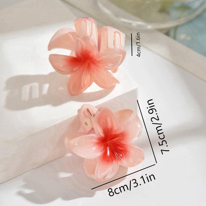 Blumen-Haarklammern 6 Stück Acryl Mehrfarbig Flower Hair Clips