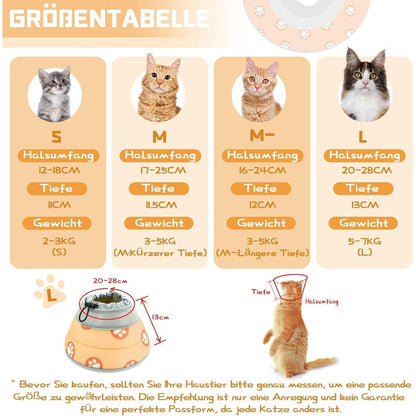 Weiche Katzen-Halskrause nach OP, verstellbar, orange, L