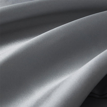 Satin Bettwäsche Set 135x200 Hellgrau 2-teilig Luxus