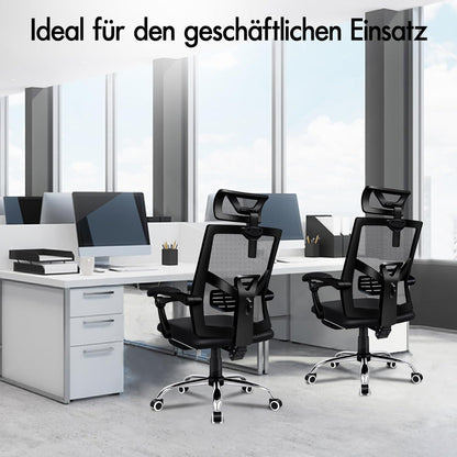 Ergonomischer Bürostuhl 180kg Gaming Weiß Brad - ALFORDSON
