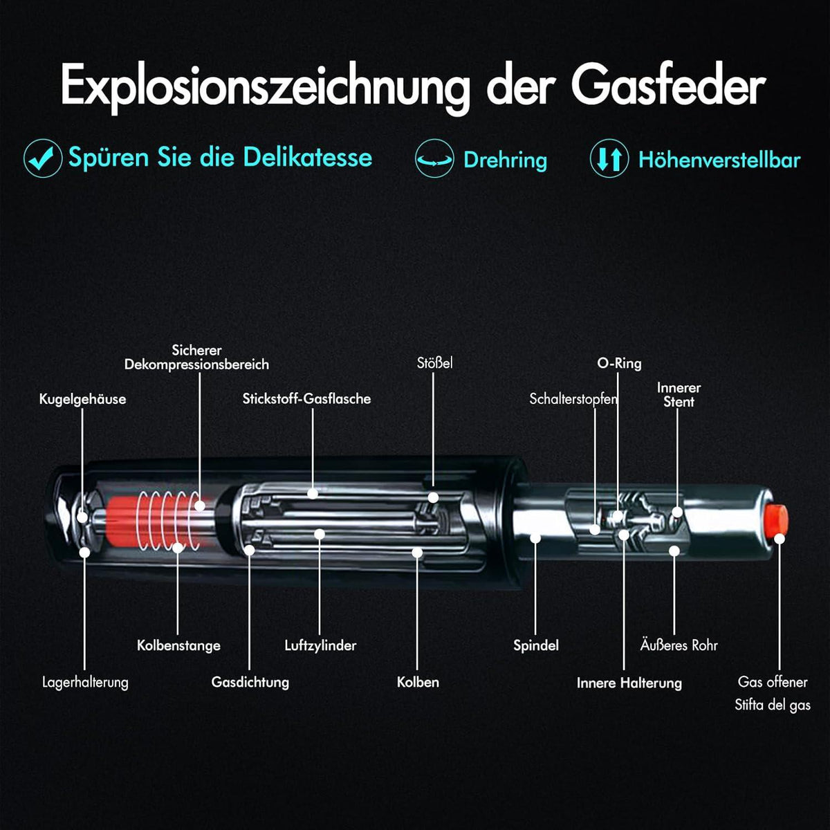 Bürostuhl ergonomisch Netzgewebe atmungsaktiv