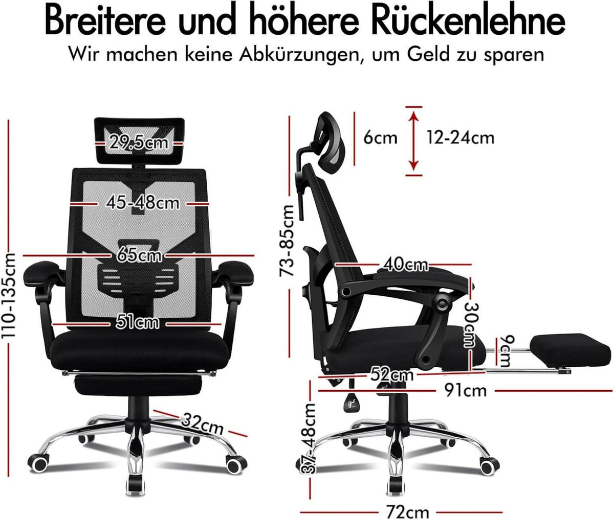 Ergonomischer Netz-Bürostuhl mit