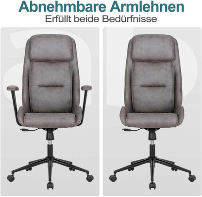 Hochwertiger Ergonomischer Bürostuhl mit hoher Rückenlehne und Wippfunktion in