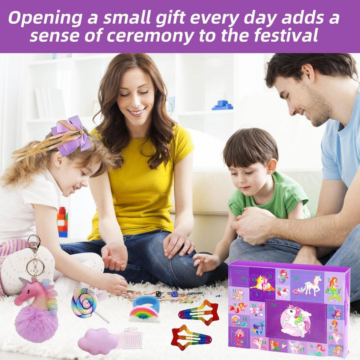 Adventskalender Mädchen 2026 mit Einhorn-Geschenken