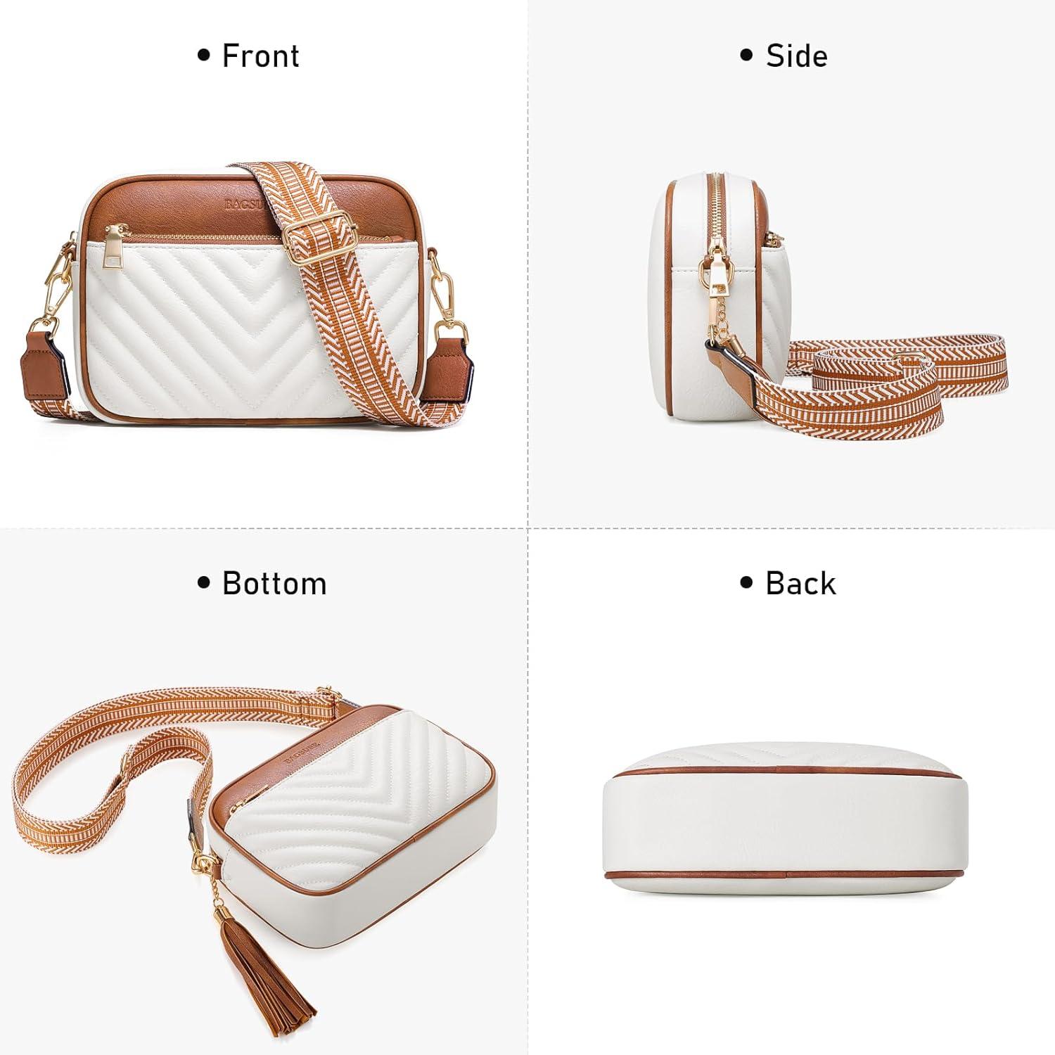Bagsure Umhängetasche Schultertasche für Damen, Crossbody Leder Design