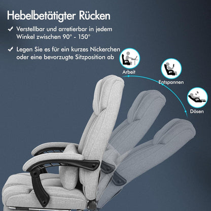 ALFORDSON Bürostuhl mit ergonomischem Hochlehner und