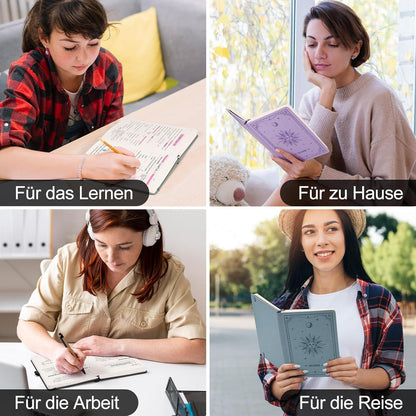 A5 Notizbuch kariert dunkelgrün - Tagebuch mit 320 Seiten