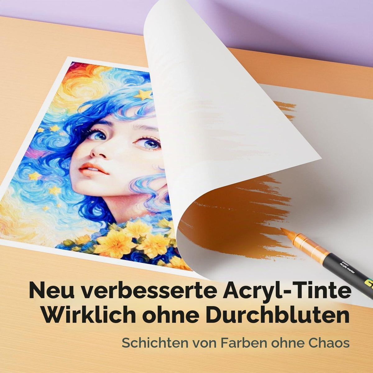 Flüssige Acrylmarker Set 60 Stück – Vielseitige Textil- und Bastelstifte