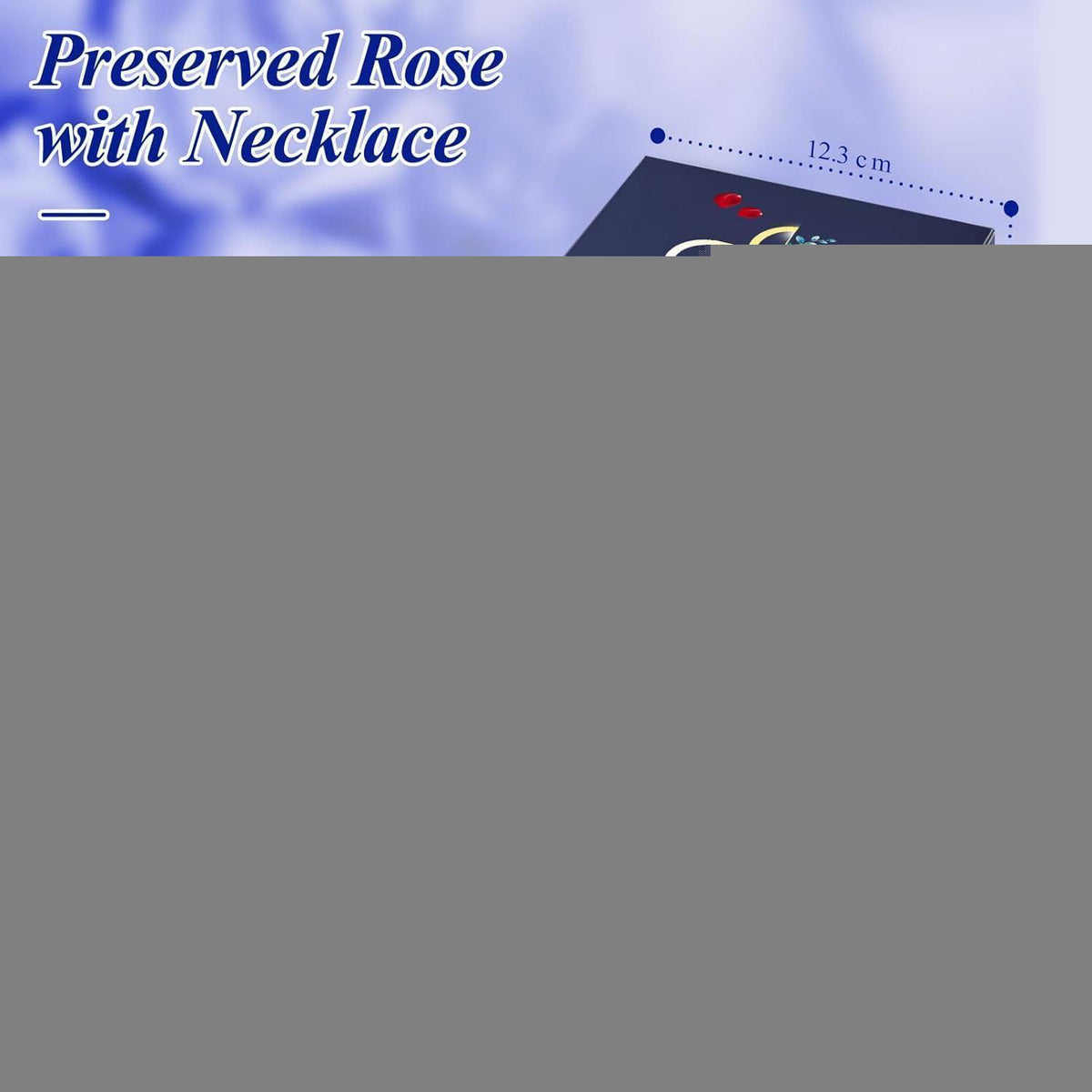 Ewige Rose mit "I Love You" Kette - Geschenk für Sie
