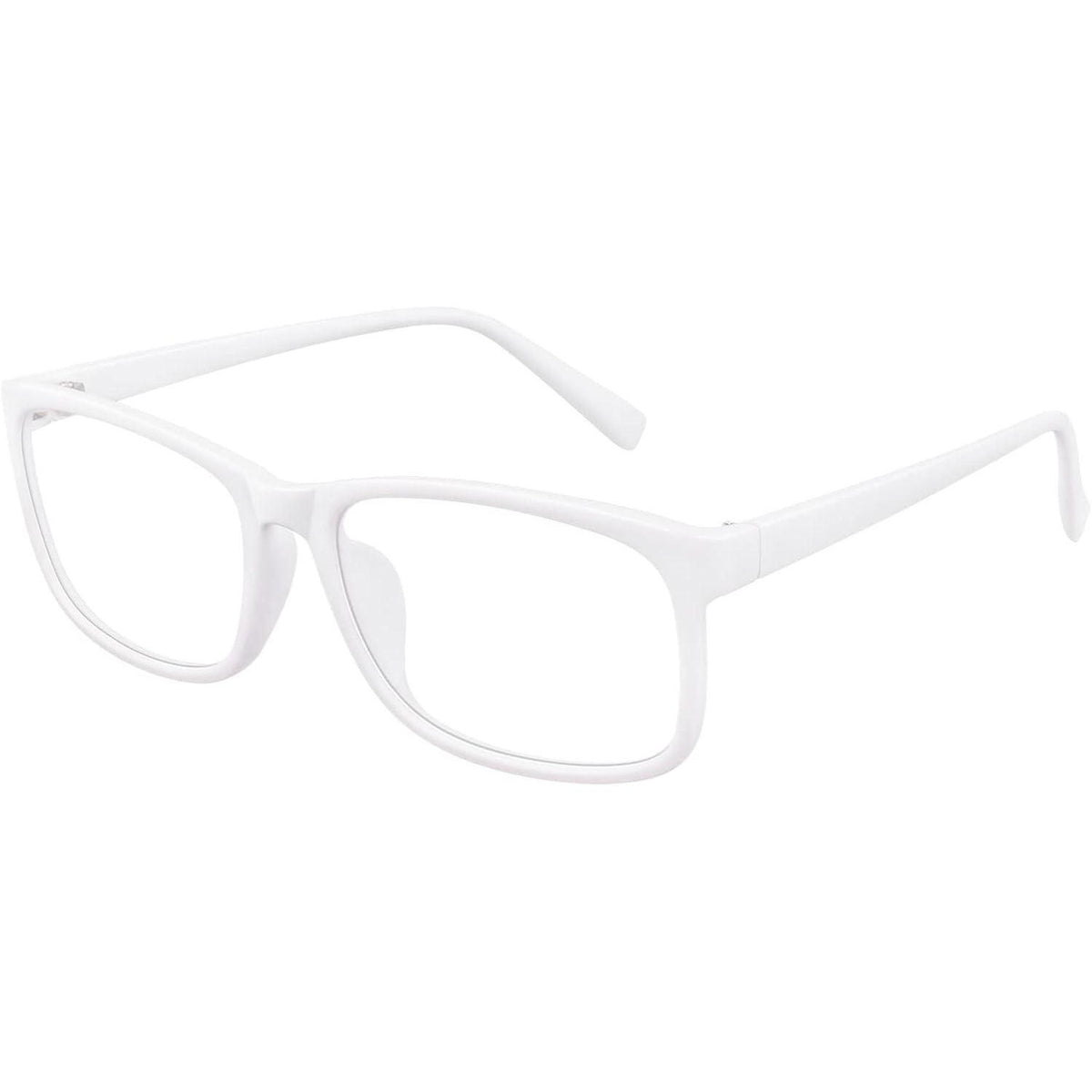 Brille ohne Stärke UV400 Mattweiß mit Tasche