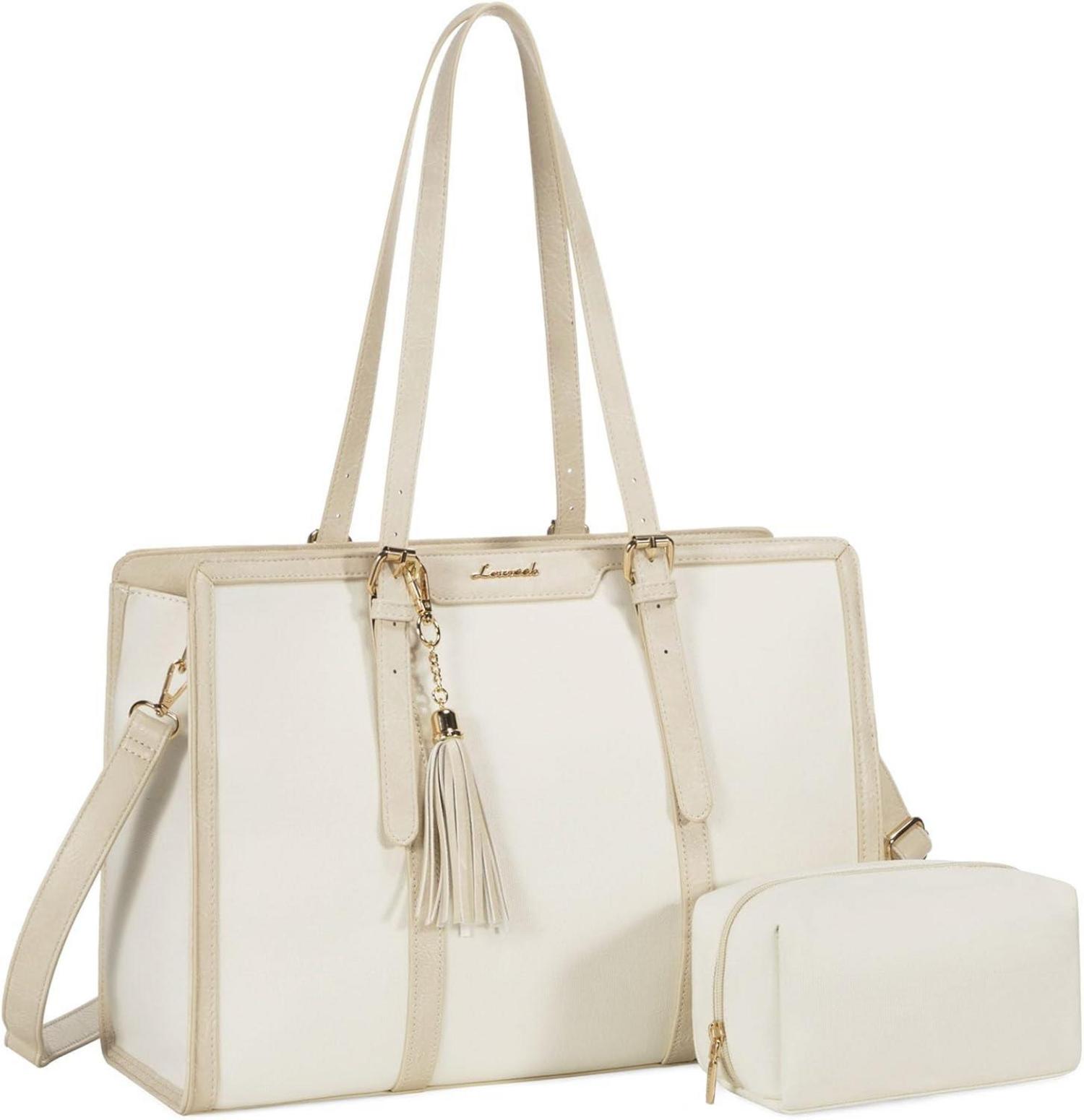 Handtasche Damen Umhängetasche Canvas Laptoptasche 15,6 Zoll