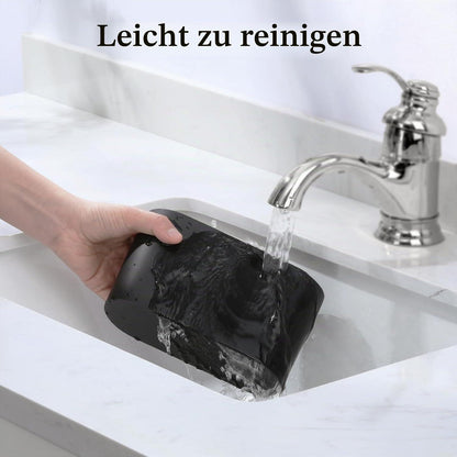 Zahnbürstenhalter aus Kunstharz, Schwarz, 2 Fächer