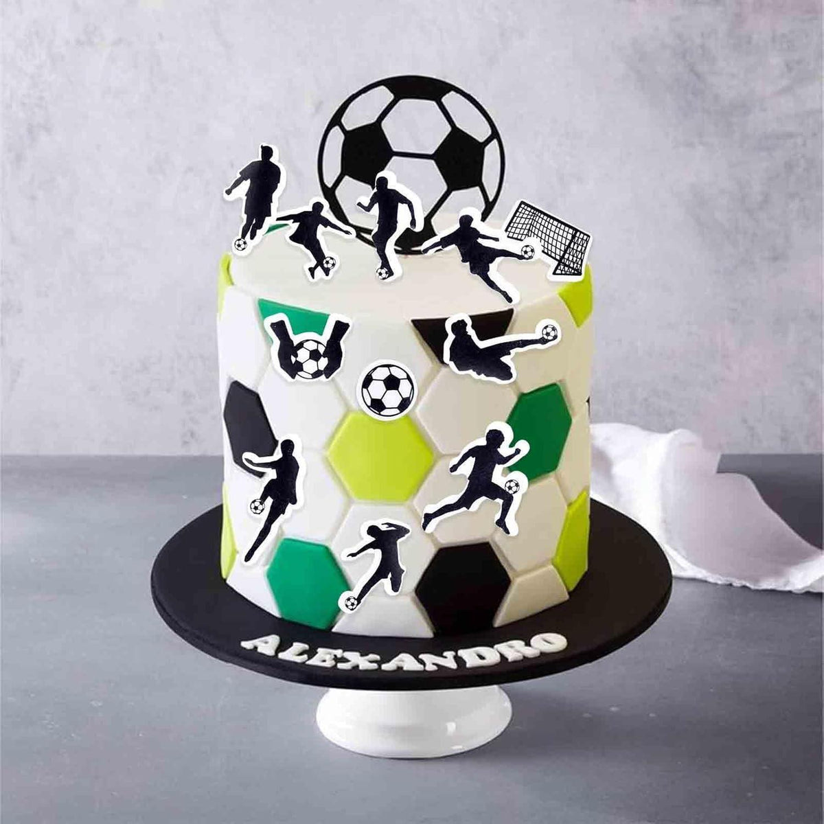 Essbare Fußball Tortendeko 48 Stück für Geburtstage