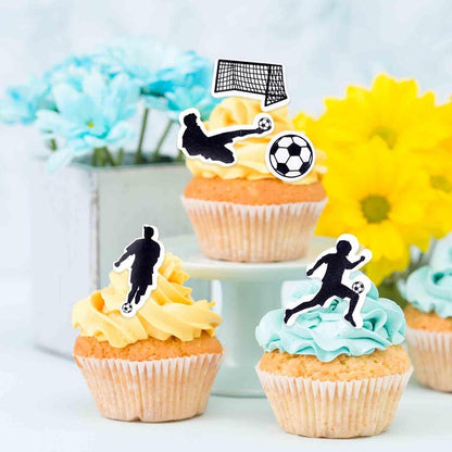 Essbare Fußball Tortendeko 48 Stück für Geburtstage