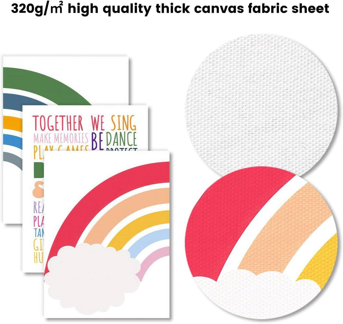 3er Set Regenbogen Familien Zitat Poster Kinderzimmer Deko 30x40 cm