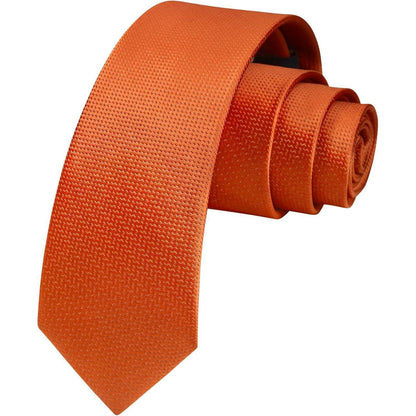 Schmale Seidenkrawatte für Herren, 6cm, Orange