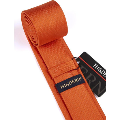 Schmale Seidenkrawatte für Herren, 6cm, Orange