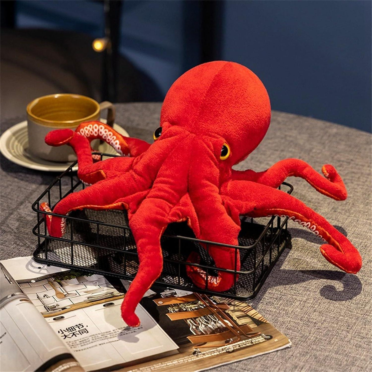 Oktopus Kuscheltier 75 cm Rot – Weiches Plüschtier & Kissen