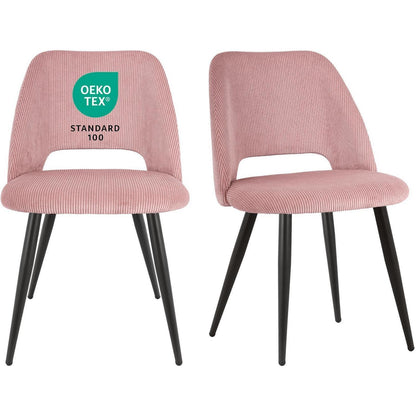 Esszimmerstühle 2er Set Samt Rosa – Modern & Komfortabel