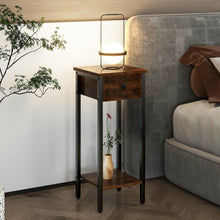 Nachttisch 2er Set Vintage Beistelltisch mit Schublade