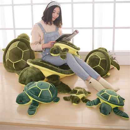 Große Plüsch Schildkröte 25cm - Weiches Kuscheltier für Kinder & Erwachsene