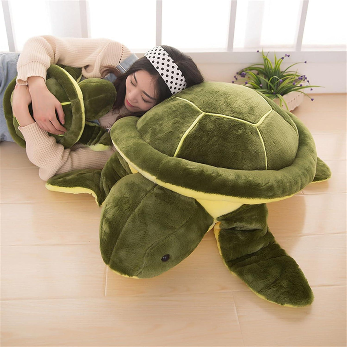 Große Plüsch Schildkröte 25cm - Weiches Kuscheltier für Kinder & Erwachsene