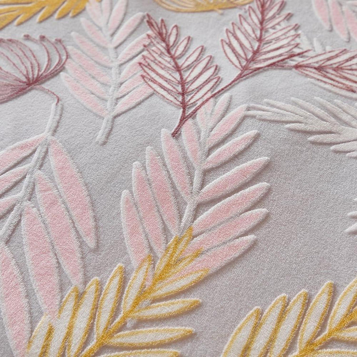 Plüsch Bettwäsche Set 220x240 Winterwarm Rosa Grau Gelb