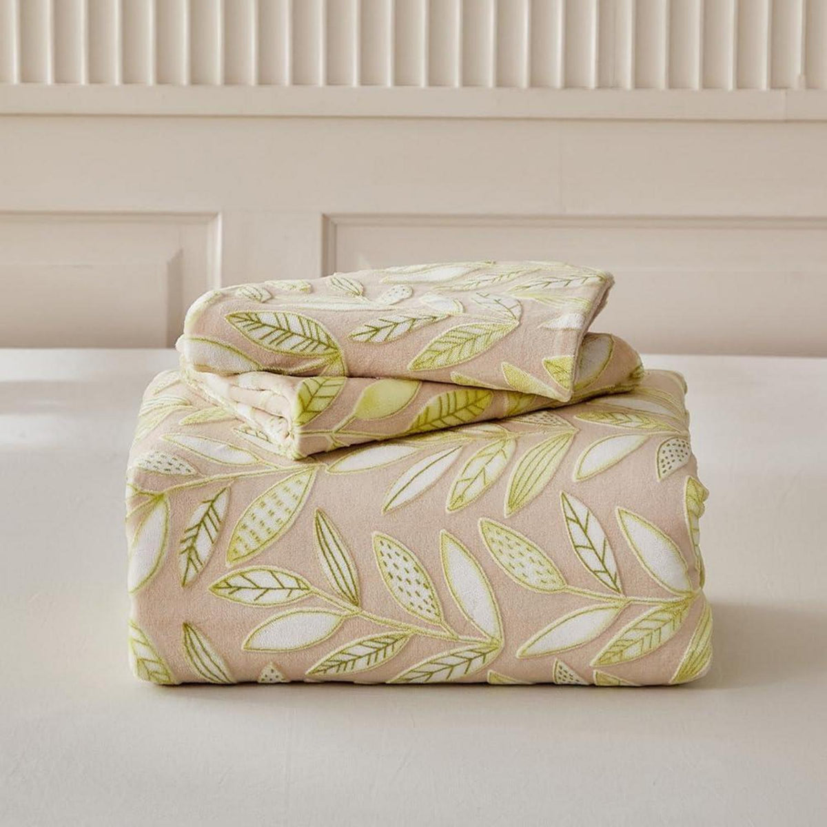 Winter Plüsch Bettwäsche 135x200 - Warm & Flauschig Gelb/Beige
