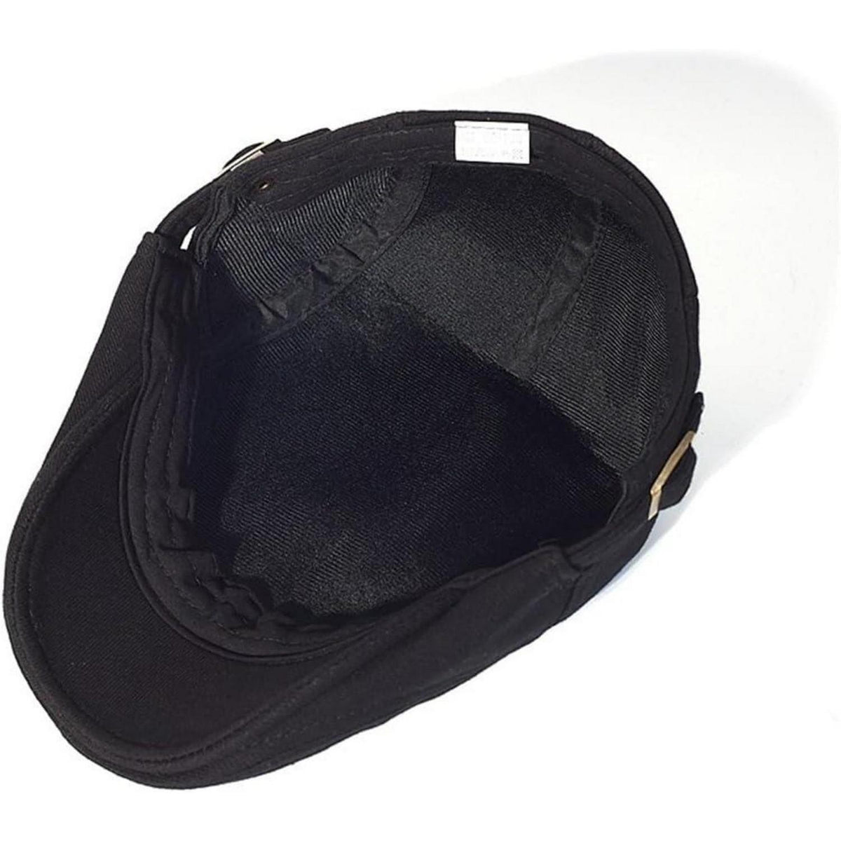 Herren Schiebermütze Baumwolle Verstellbar – Flatcap Newsboy Cap Schwarz