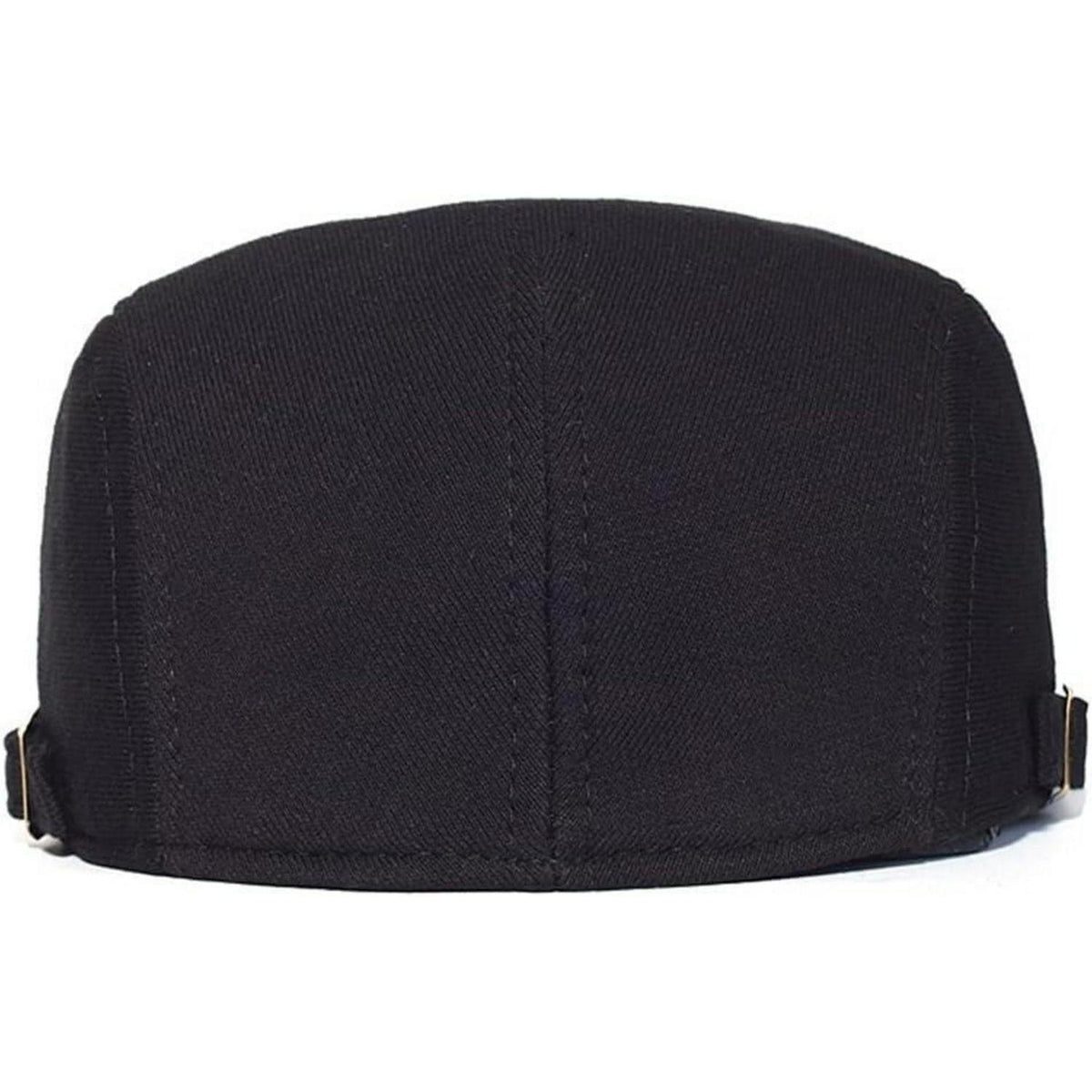 Herren Schiebermütze Baumwolle Verstellbar – Flatcap Newsboy Cap Schwarz