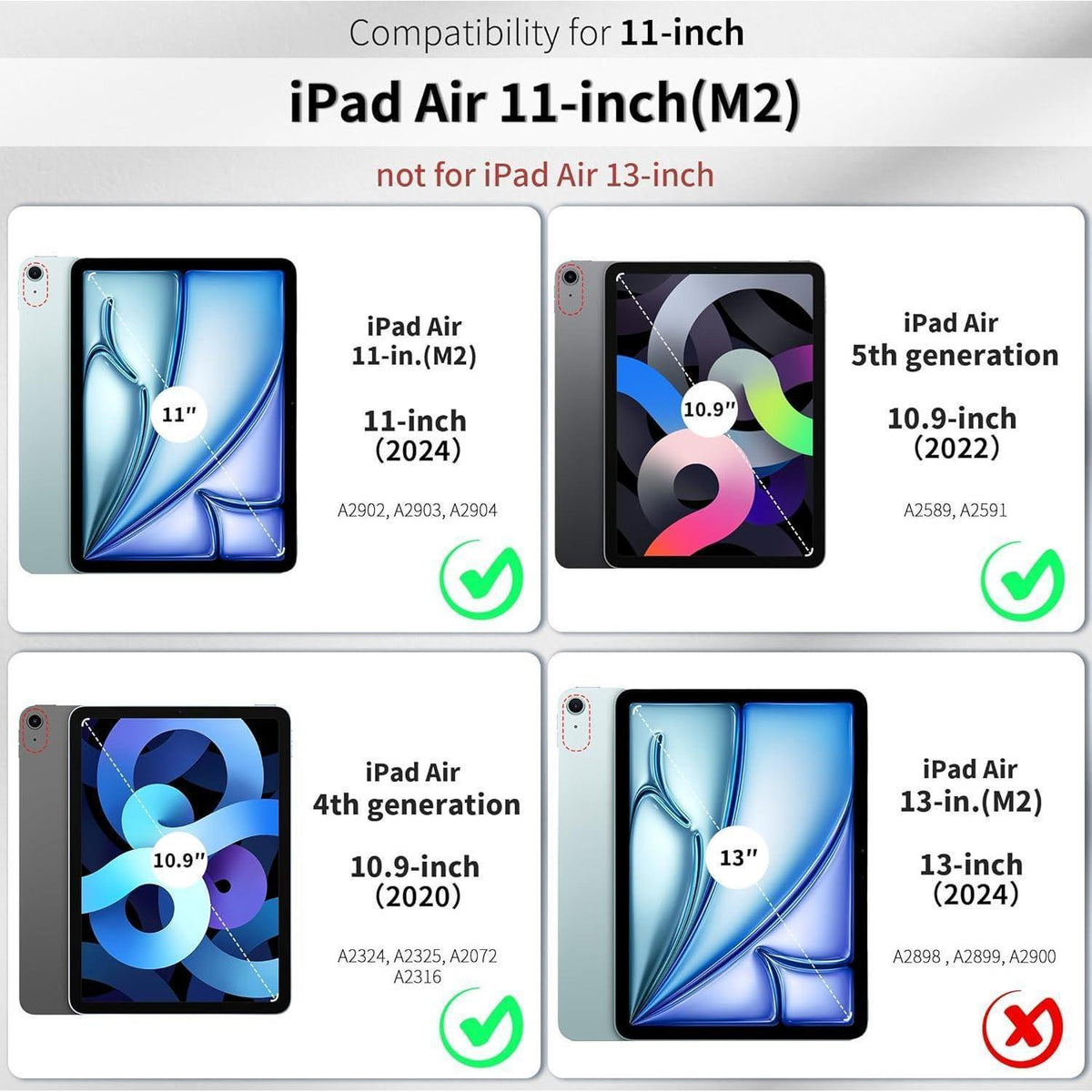 iPad Air 11 Hülle mit Stifthalter & Trifold Ständer