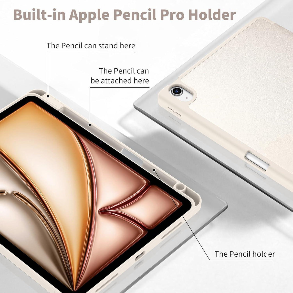 iPad Air 11 Hülle mit Stifthalter & Trifold Ständer