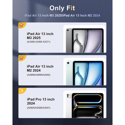 iPad Air 13 Hülle mit Stifthalter, Klar & Schlank, Lila