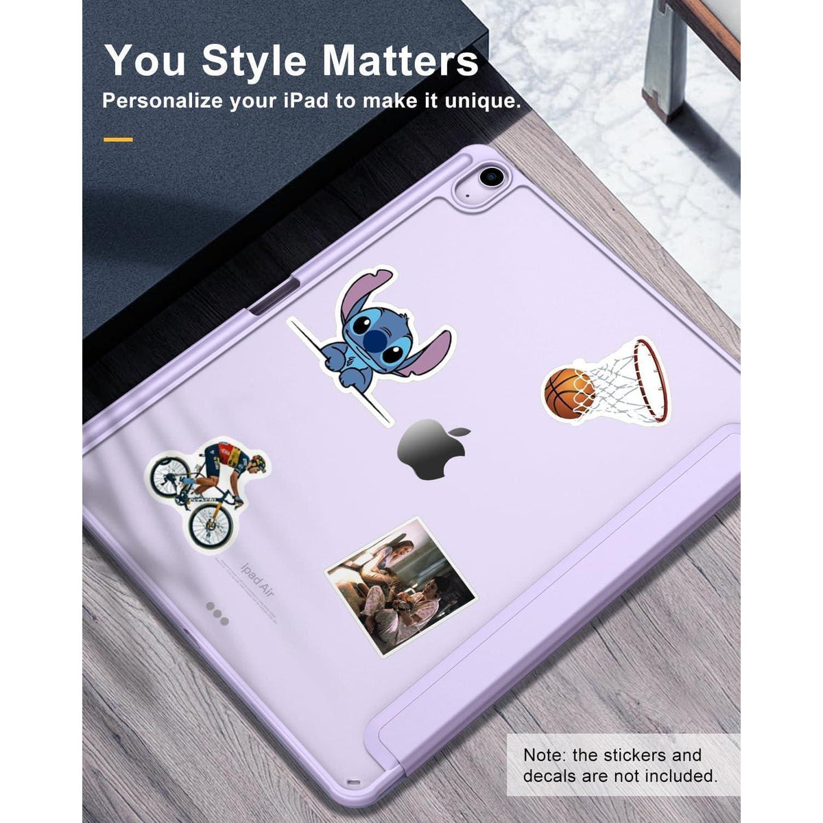 iPad Air 13 Hülle mit Stifthalter, Klar & Schlank, Lila