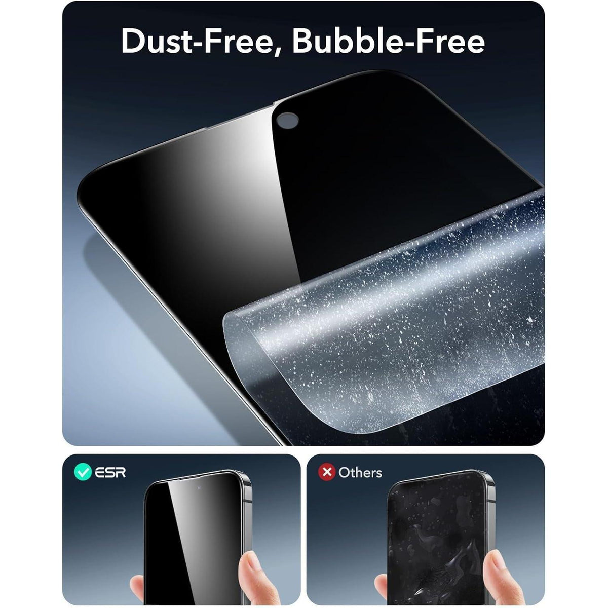 Displayschutzfolie iPhone 14 Pro Max Sichtschutz 3 Stück