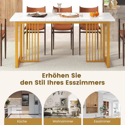 Esstisch 160x60 cm – Rechteckiger Küchentisch für 6-8 Personen