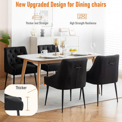 Esszimmerstühle 4er Set Schwarz – Modern & Komfortabel mit Hebel