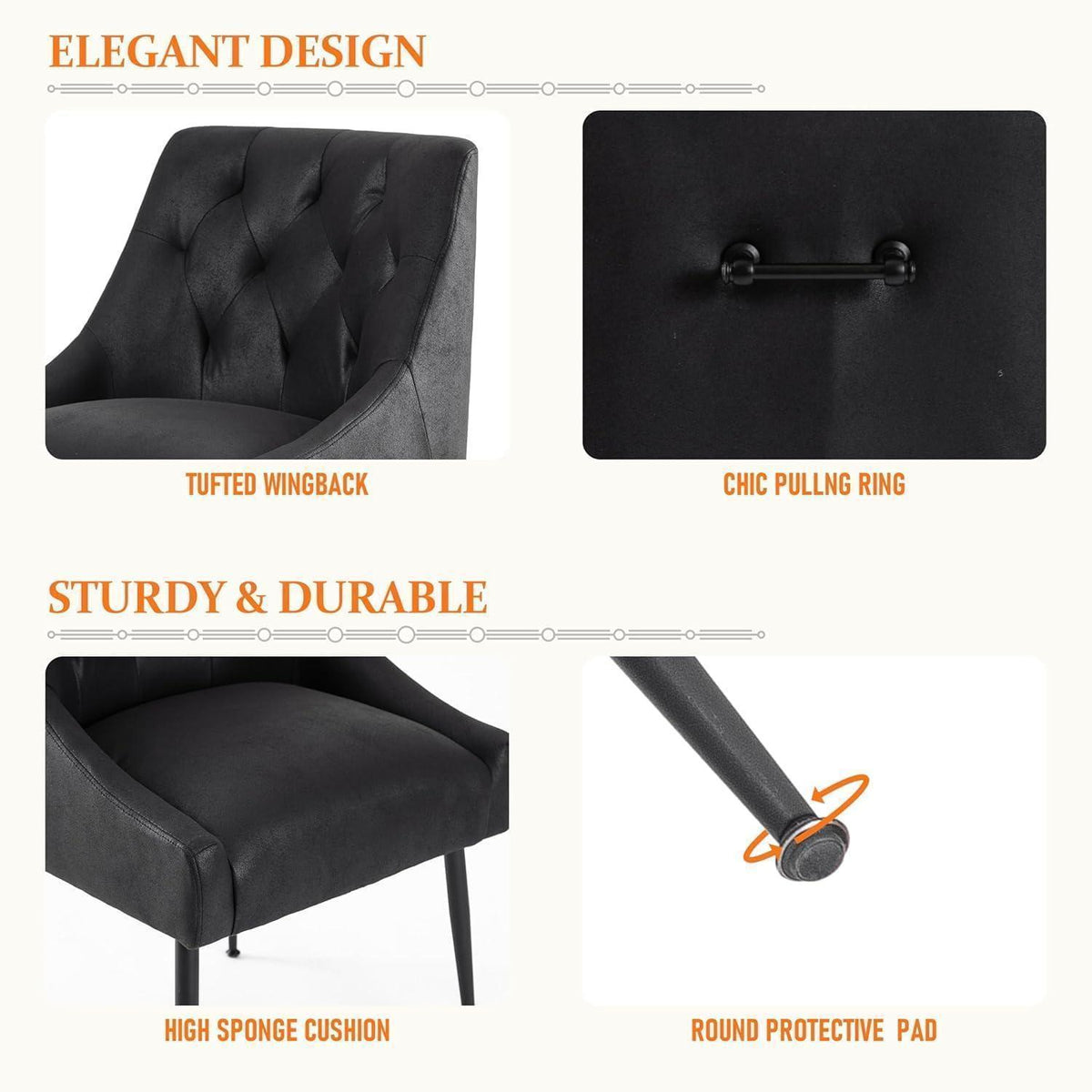 Esszimmerstühle 4er Set Schwarz – Modern & Komfortabel mit Hebel